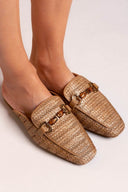 Mules από ψάθα Xti 143803 - Τάουπε - thefashionproject.gr - Xti Footwear
