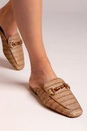 Mules από ψάθα Xti 143803 - Τάουπε - thefashionproject.gr - Xti Footwear