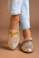 Mules δερμάτινα κλειστά Ragazza - Άμμου - thefashionproject.gr - RAGAZZA
