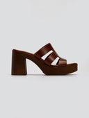 Mules δερμάτινα με ανοίγματα Estil - Ταμπά - thefashionproject.gr - Estil