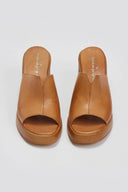 Mules δερμάτινα με φαρδιά φάσα TFP - Ταμπά - thefashionproject.gr - TFP