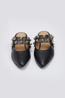 Mules δερμάτινα με λουράκια και τρουκς Gioseppo - Μαύρο - thefashionproject.gr - GIOSEPPO