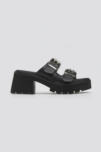 Mules δερμάτινα με τοκάδες Ragazza 01245 - Μαύρο - thefashionproject.gr - RAGAZZA