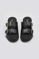 Mules δερμάτινα με τοκάδες Ragazza 01245 - Μαύρο - thefashionproject.gr - RAGAZZA