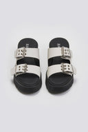 Mules δερμάτινα με τοκάδες Ragazza 01245 - Μπεζ - thefashionproject.gr - RAGAZZA