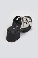 Mules δερμάτινα με τοκάδες Ragazza 01245 - Μπεζ - thefashionproject.gr - RAGAZZA