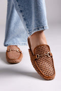 Mules φλατ με διαφάνεια ERYNN - Κάμελ - thefashionproject.gr - ERYNN