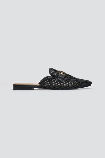 Mules φλατ με διαφάνεια ERYNN - Μαύρο - thefashionproject.gr - ERYNN