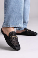 Mules φλατ με διαφάνεια ERYNN - Μαύρο - thefashionproject.gr - ERYNN