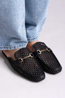 Mules φλατ με διαφάνεια ERYNN - Μαύρο - thefashionproject.gr - ERYNN