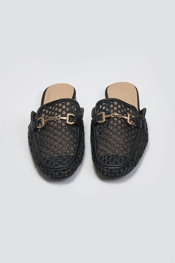 Mules φλατ με διαφάνεια ERYNN - Μαύρο - thefashionproject.gr - ERYNN