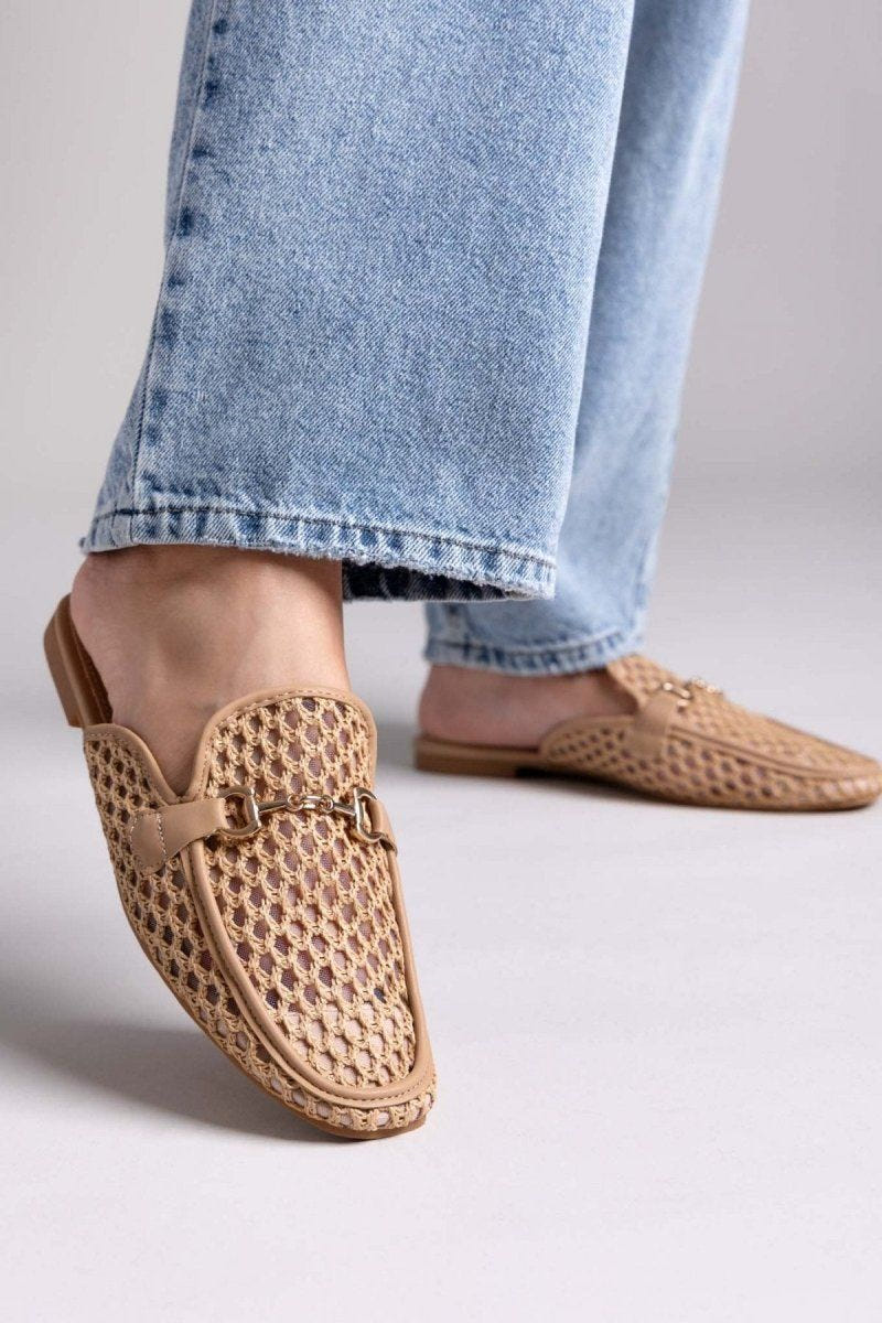 Mules φλατ με διαφάνεια ERYNN - Τάουπε - thefashionproject.gr - ERYNN