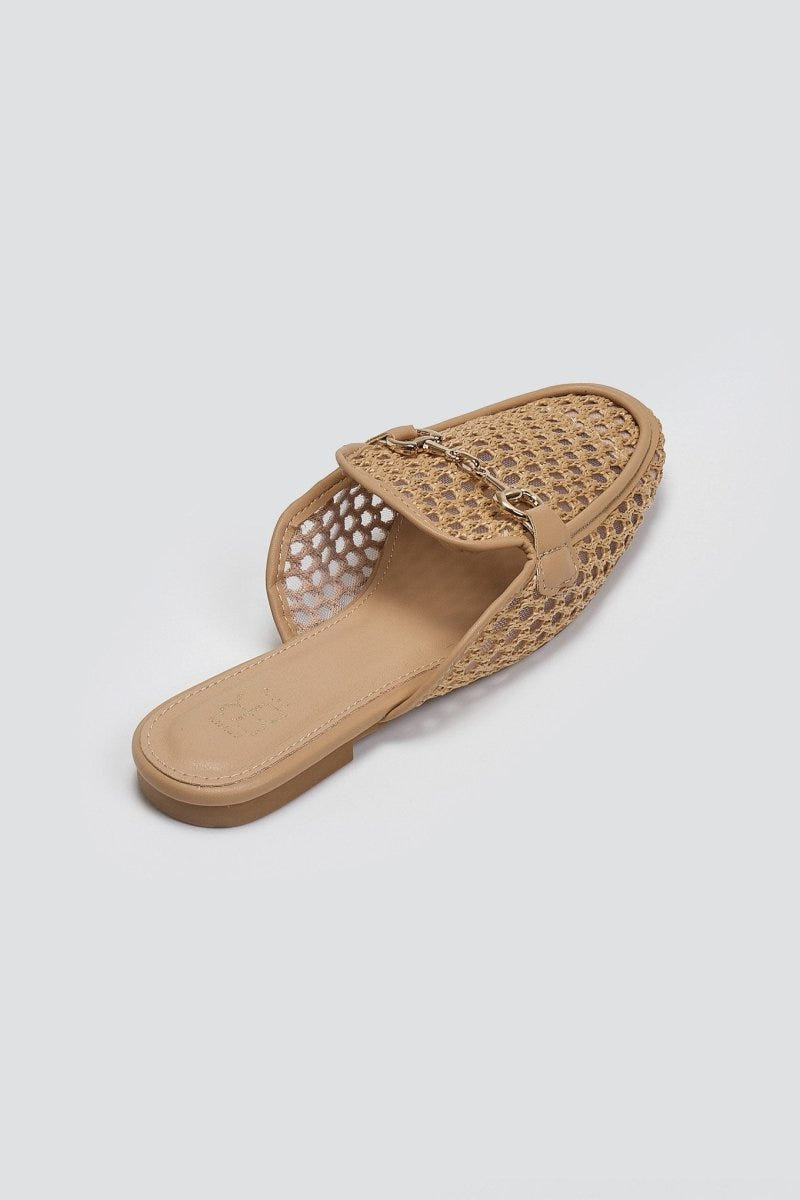 Mules φλατ με διαφάνεια ERYNN - Τάουπε - thefashionproject.gr - ERYNN
