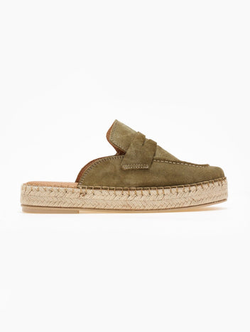 Mules καστόρινα με σχοίνινη σόλα Ragazza 0237 - Λαδί - thefashionproject.gr - RAGAZZA