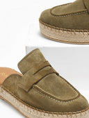 Mules καστόρινα με σχοίνινη σόλα Ragazza 0237 - Λαδί - thefashionproject.gr - RAGAZZA