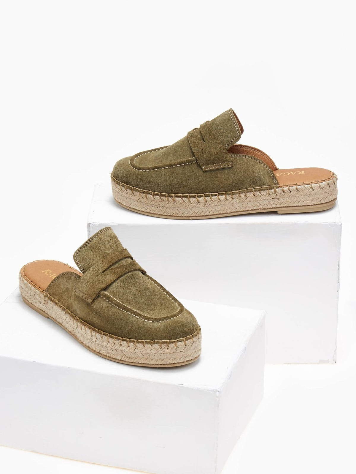 Mules καστόρινα με σχοίνινη σόλα Ragazza 0237 - Λαδί - thefashionproject.gr - RAGAZZA
