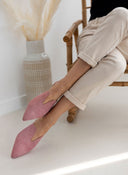 Mules κλειστά από καστόρι δέρμα Estil - Ροζ - thefashionproject.gr - Estil