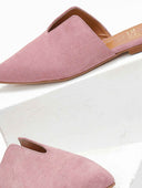 Mules κλειστά από καστόρι δέρμα Estil - Ροζ - thefashionproject.gr - Estil