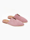 Mules κλειστά από καστόρι δέρμα Estil - Ροζ - thefashionproject.gr - Estil