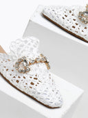 Mules κλειστά από ψάθα - Λευκό - thefashionproject.gr - ERYNN