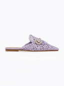 Mules κλειστά από ψάθα - Λιλά - thefashionproject.gr - ERYNN