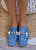 Mules κλειστά από ψάθα - Μπλε ανοιχτό - thefashionproject.gr - ERYNN