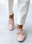 Mules κλειστά από ψάθα - Σομόν - thefashionproject.gr - ERYNN