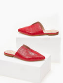 Mules κλειστά κροκό με άνοιγμα estil - Κόκκινο - thefashionproject.gr - Estil