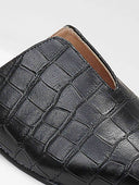 Mules κλειστά κροκό με άνοιγμα estil - Μαύρο - thefashionproject.gr - Estil