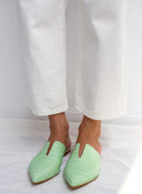 Mules κλειστά κροκό με άνοιγμα estil - Μέντα - thefashionproject.gr - Estil