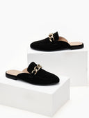 Mules κλειστά με αλυσίδα estil - Μαύρο - thefashionproject.gr - Estil