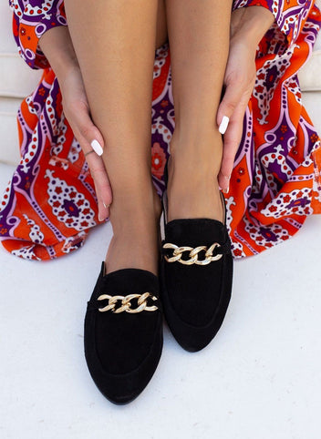 Mules κλειστά με αλυσίδα estil - Μαύρο - thefashionproject.gr - Estil