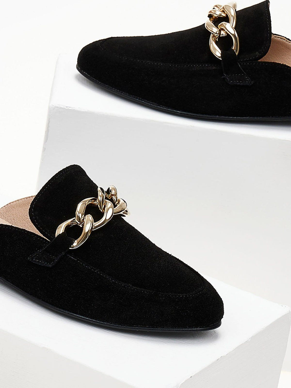 Mules κλειστά με αλυσίδα estil - Μαύρο - thefashionproject.gr - Estil