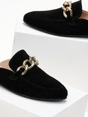 Mules κλειστά με αλυσίδα estil - Μαύρο - thefashionproject.gr - Estil