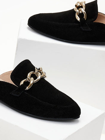 Mules κλειστά με αλυσίδα estil - Μαύρο - thefashionproject.gr - Estil