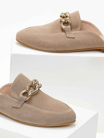 Mules κλειστά με αλυσίδα estil - Πούρο - thefashionproject.gr - Estil