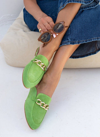Mules κλειστά με αλυσίδα estil - Πράσινο - thefashionproject.gr - Estil
