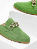 Mules κλειστά με αλυσίδα estil - Πράσινο - thefashionproject.gr - Estil