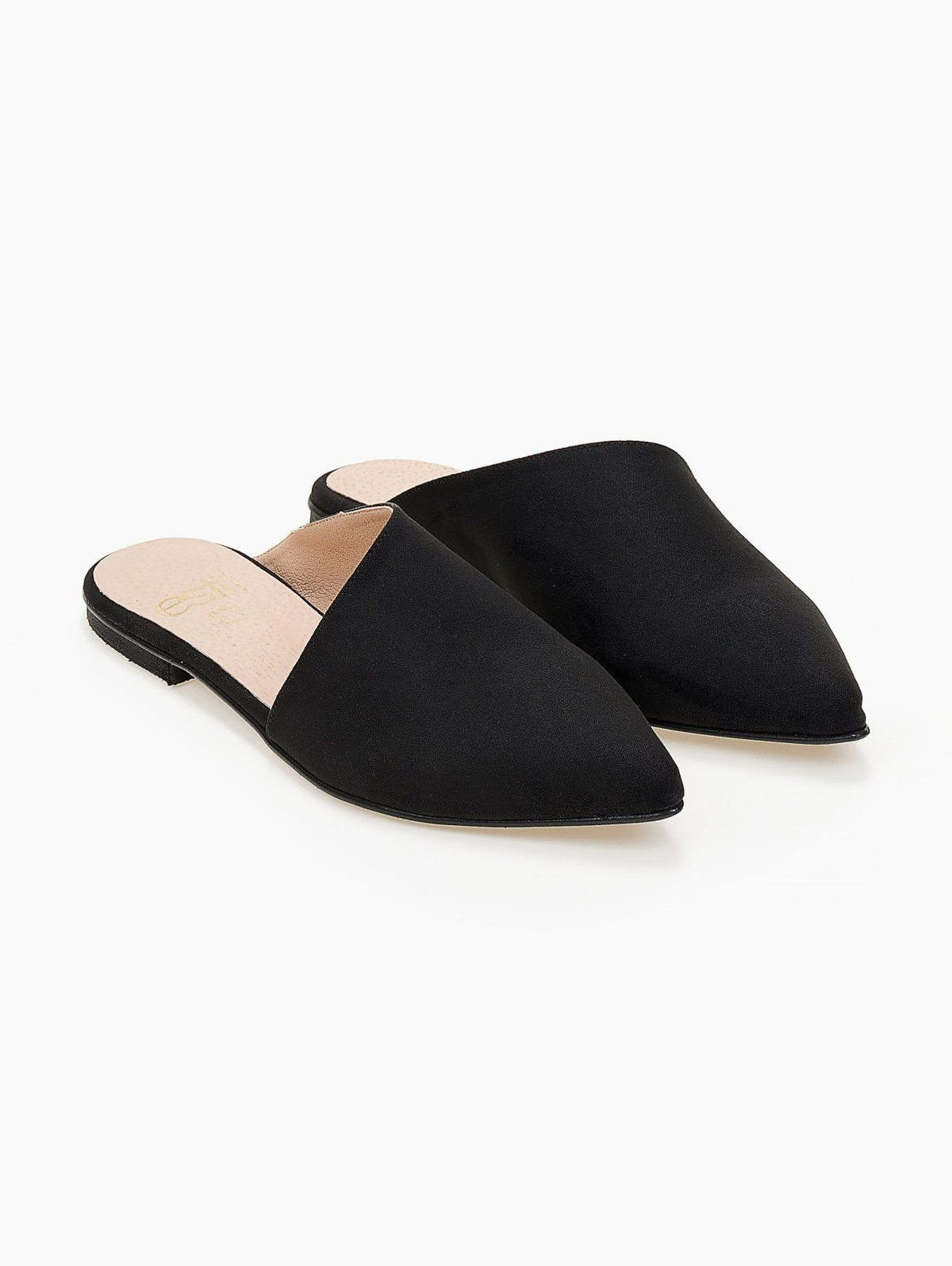 Mules κλειστά με ασύμμετρη φάσα estil - Μαύρο - thefashionproject.gr - Estil