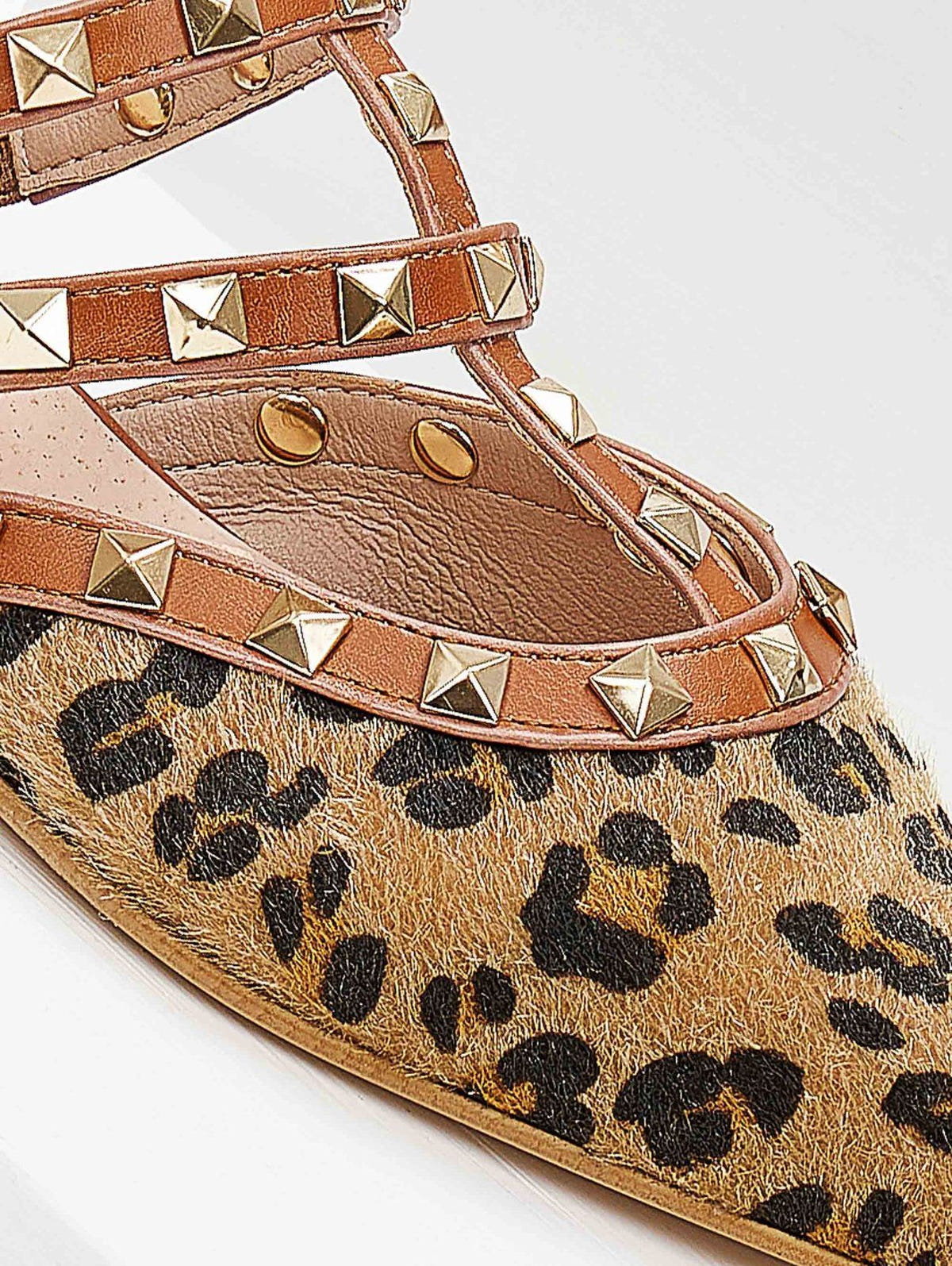 Mules κλειστά με τρουκς estil - Leopard - thefashionproject.gr - Estil