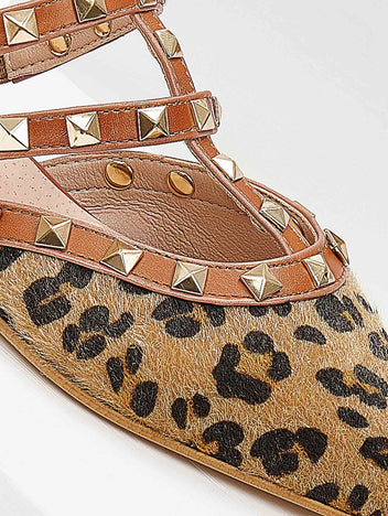 Mules κλειστά με τρουκς estil - Leopard - thefashionproject.gr - Estil