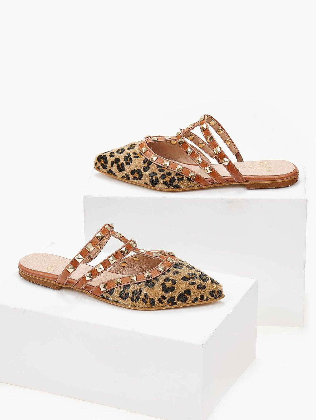 Mules κλειστά με τρουκς estil - Leopard - thefashionproject.gr - Estil