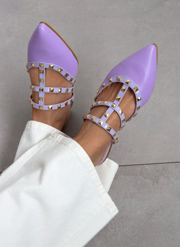 Mules κλειστά με τρουκς estil - Λιλά - thefashionproject.gr - Estil