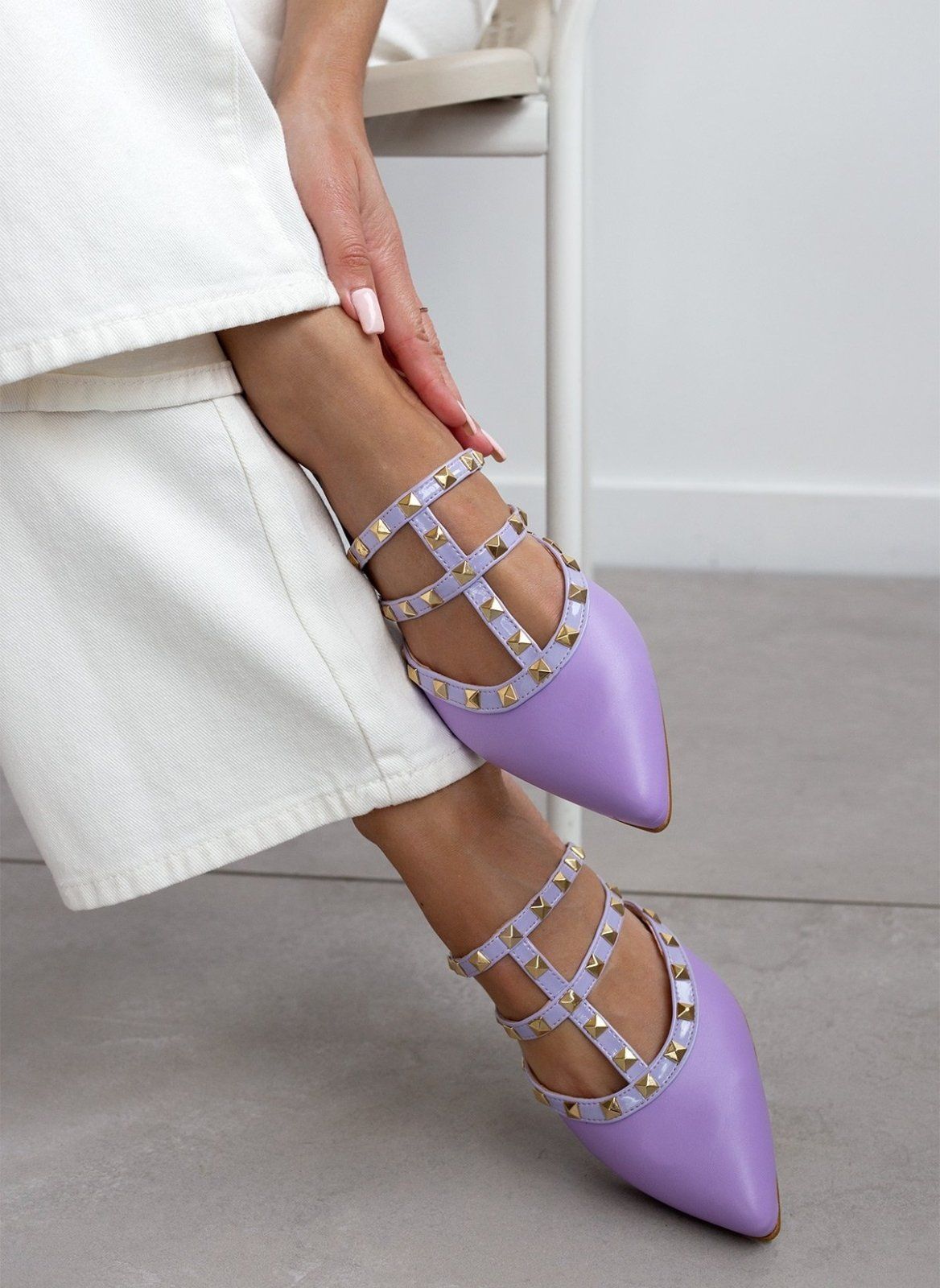 Mules κλειστά με τρουκς estil - Λιλά - thefashionproject.gr - Estil