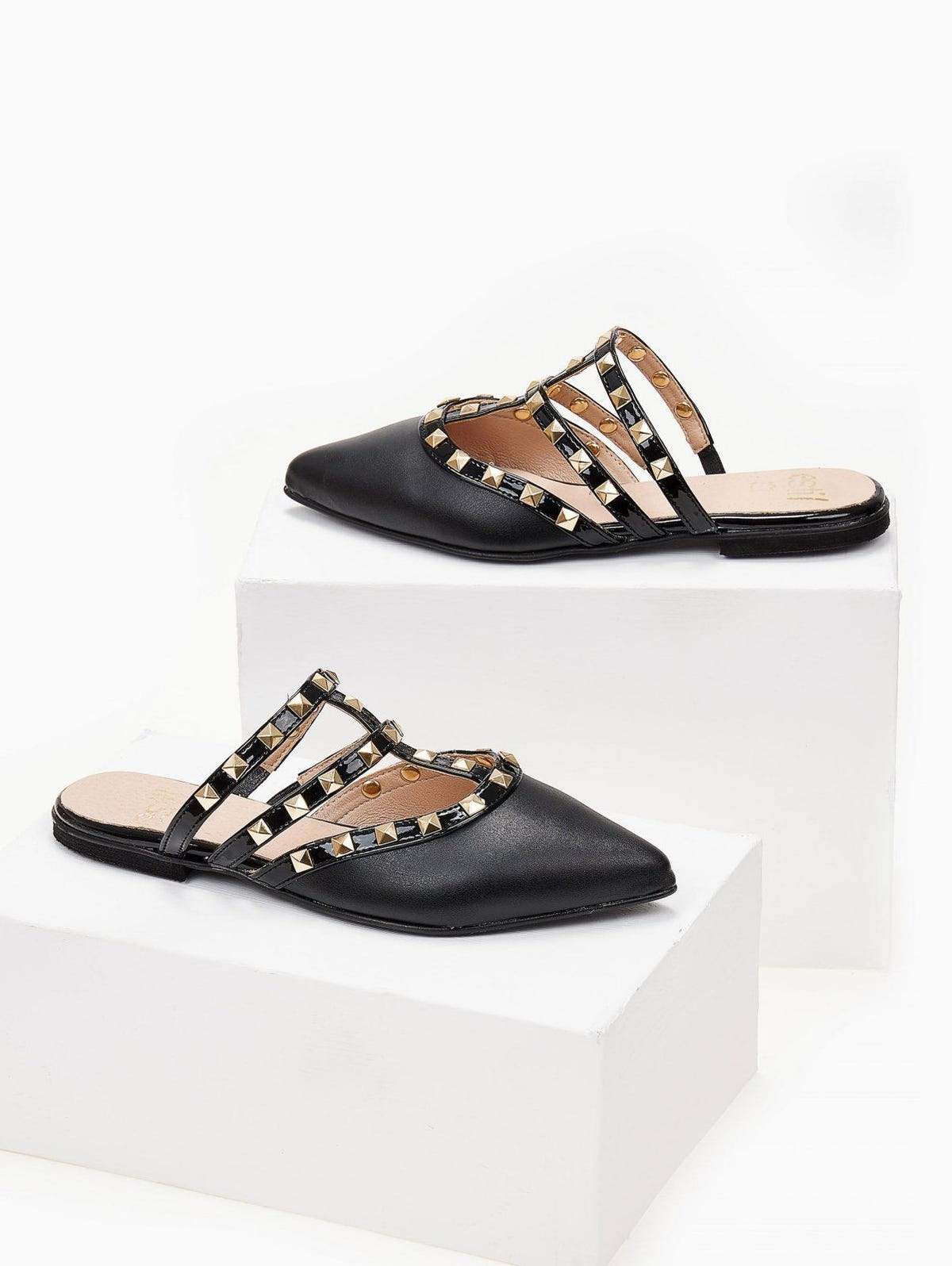 Mules κλειστά με τρουκς estil - Μαύρο - thefashionproject.gr - Estil