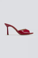 Mules λουστρίνι με λεπτό τακούνι TFP - Κόκκινο - thefashionproject.gr - TFP