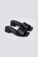 Mules με φαρδιά φάσα TFP - Μαύρο - thefashionproject.gr - TFP