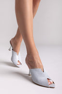 Mules με γκλίτερ Tfp - Ασημί - thefashionproject.gr - TFP