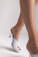 Mules με γκλίτερ Tfp - Ασημί - thefashionproject.gr - TFP