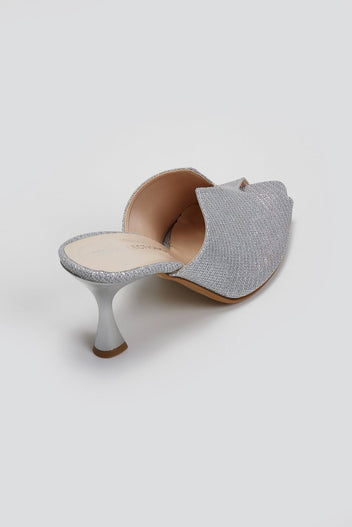 Mules με γκλίτερ Tfp - Ασημί - thefashionproject.gr - TFP